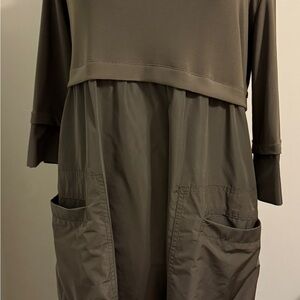 Joseph Ribkoff Khaki Layered Dress